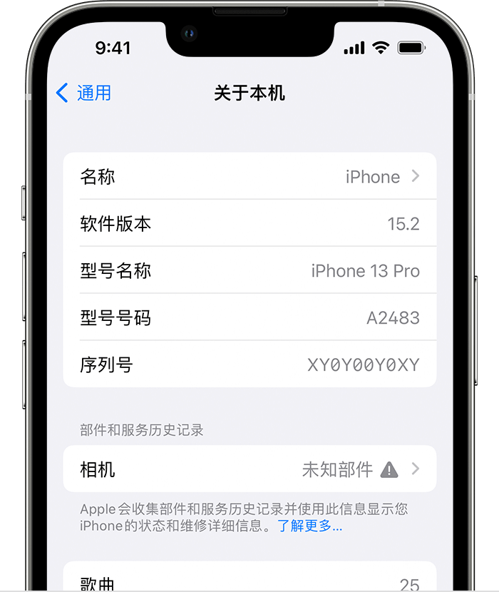 个旧苹果维修分享iPhone 出现提示相机“未知部件”是什么原因？ 